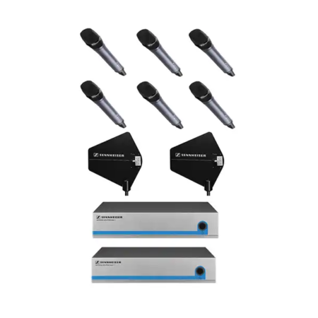 Sennheiser 6-PACK Wireless Handheld System with Paddle Antenna Distro