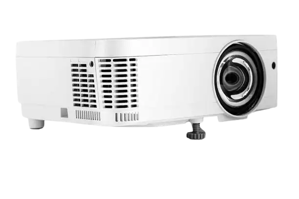 Close-up of a high-quality projector available for event rentals from AVR Expos, providing sharp visuals for meetings and presentations.