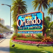 This photo features the vibrant city of Orlando, FL