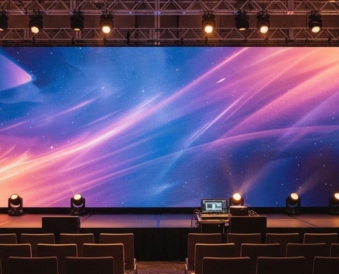 2.6mm indoor LED video wall on ground support in a Washington DC ballroom