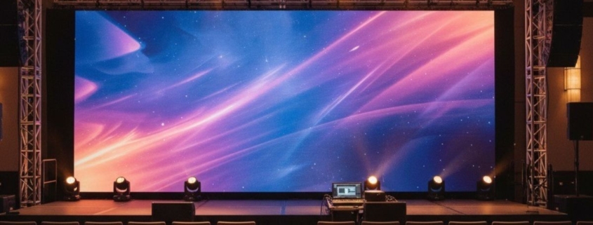2.6mm indoor LED video wall on ground support in a Washington DC ballroom
