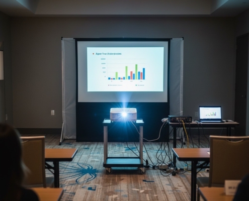 2.6mm LED wall in a 10x10 New York trade show booth