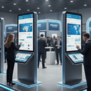 High-lumen projector setup illuminating a ballroom at a New Orleans conference