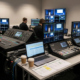 AV planning and control systems prepared before a live event.