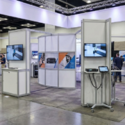 Modular AV booth design for multi-city trade shows