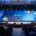 Corporate conference stage with LED background and lighting design