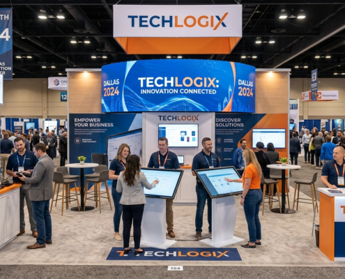 interactive Dallas trade show booth designed for attendee engagement