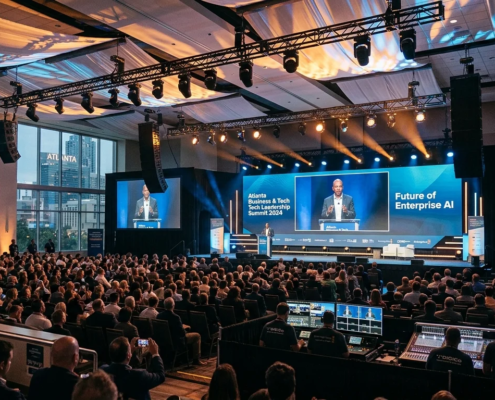 large visual presentation system at Atlanta corporate event